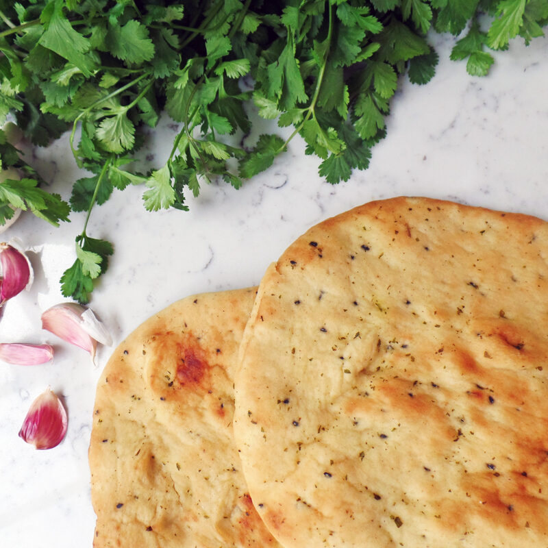 Garlic naan bread